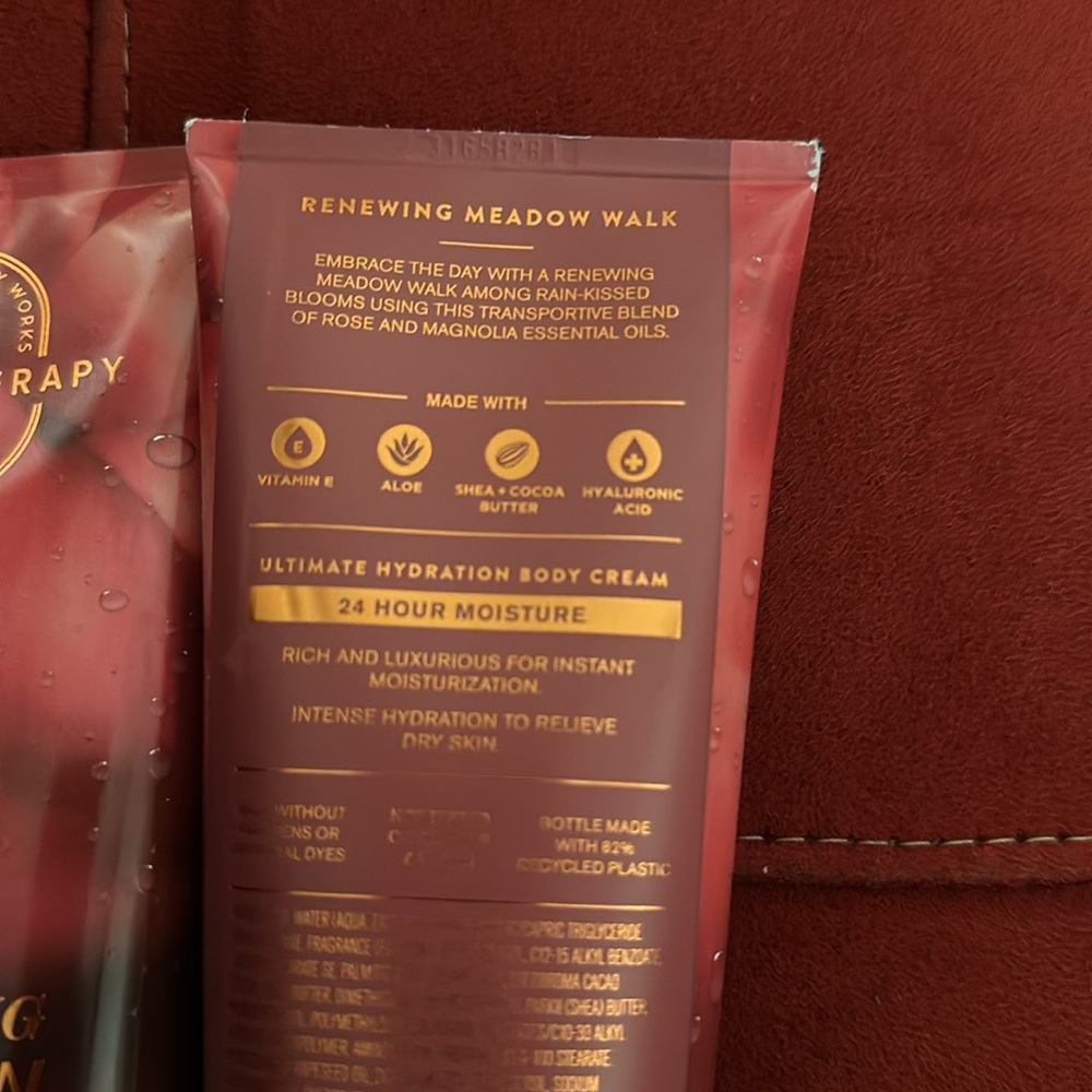 BBW 2pc Body Cream Aromatherapy Renewing Meadow Walk Rose Magnolia - Picture 3 of 3